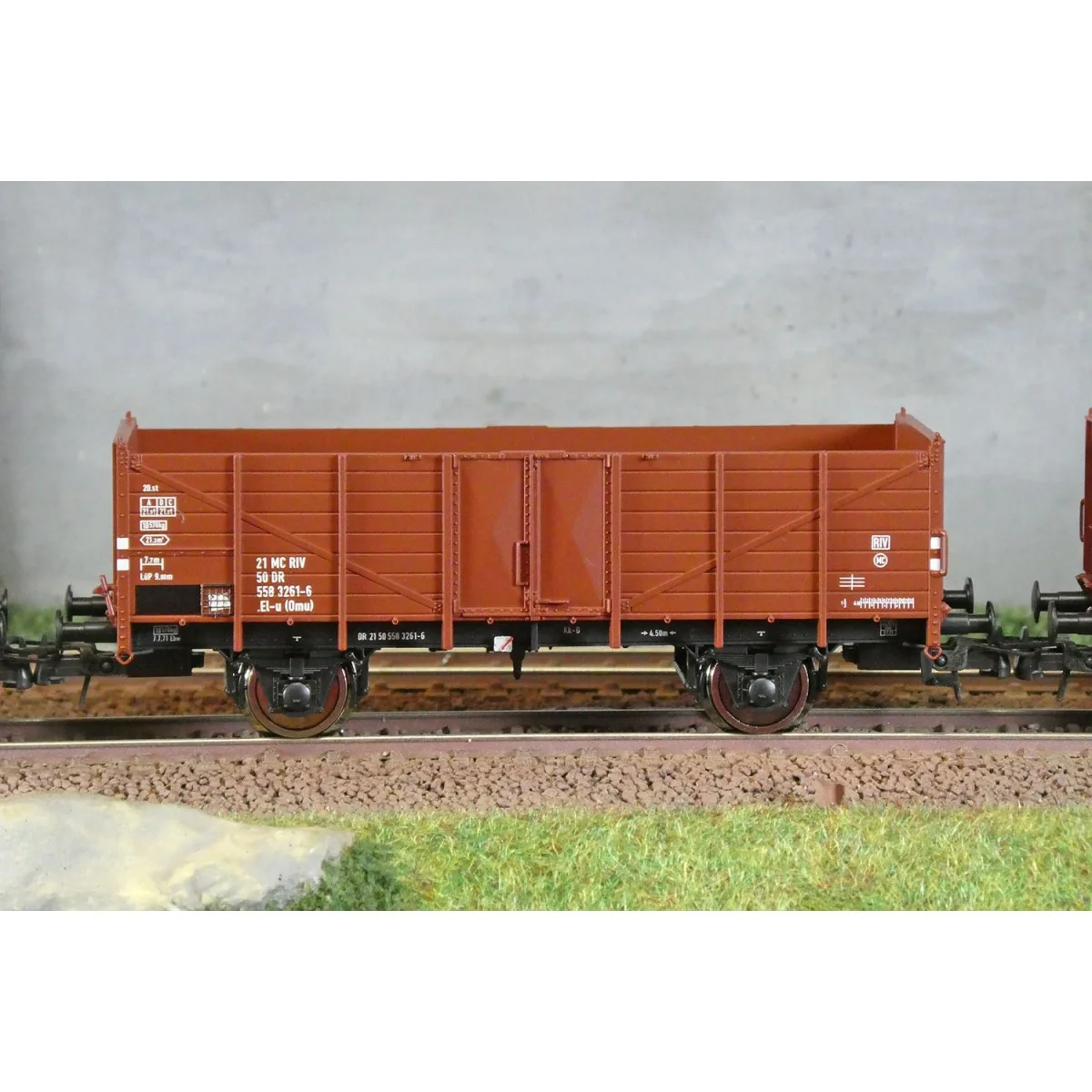 Roco 6600146 Set de 3 wagons tombereaux, type El-u (Omu), DR Roco Roco_6600146 - 5