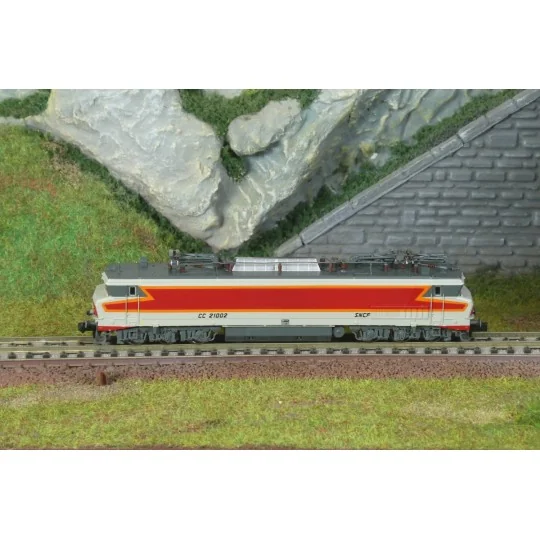 HN2648-Arnold HN2648 Locomotive électrique CC 21002, logo casquette, livrée gris Béton (« Beffara »), N 1/160