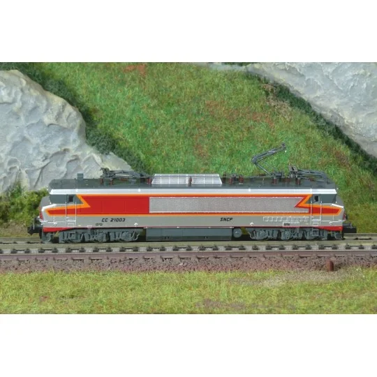 HN2649S-Arnold HN2649S CC 21003 electric locomotive, silver livery, digital sound, N 1/160