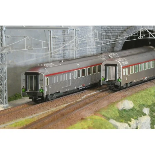HJ4206HM-Set of 3 TEE "Jules Verne" coaches, SNCF, no. 2/2, illuminated, with sound - Jouef HJ4206HM