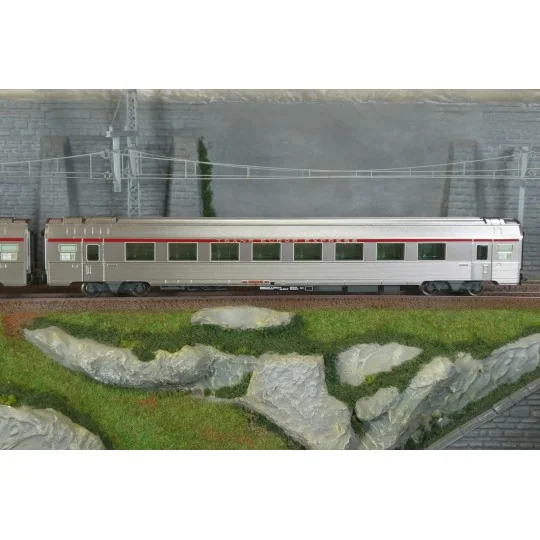 HJ4206HM-Set of 3 TEE "Jules Verne" coaches, SNCF, no. 2/2, illuminated, with sound - Jouef HJ4206HM