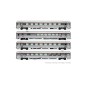 HJ4205-Set of 4 stainless steel TEE "Mistral 69" "Jules Verne" coaches, SNCF, no. 1/2, illuminated - Jouef HJ4205