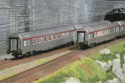 Coffret de 4 voitures Inox TEE "Mistral 69" « Jules Verne », SNCF, n.1/2, éclairé - Jouef HJ4205 Jouef HJ4205 - 1