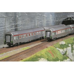 Set of 4 stainless steel TEE "Mistral 69" "Jules Verne" coaches, SN...