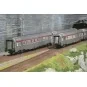 HJ4205-Coffret de 4 voitures Inox TEE "Mistral 69" « Jules Verne », SNCF, n.1/2, éclairé - Jouef HJ4205