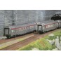 HJ4205-Set of 4 stainless steel TEE "Mistral 69" "Jules Verne" coaches, SNCF, no. 1/2, illuminated - Jouef HJ4205