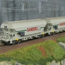 Coffret de 2 wagons trémies céréaliers à 4 essieux, SNCF « SANDERS » - Jouef HJ6312 Jouef HJ6312 - 1