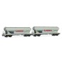 HJ6312-Set of 2 four-axle grain hopper wagons, SNCF "SANDERS" - Jouef HJ6312