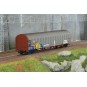 HR6681-Wagon bâché 4 essieux CFF (type Rils) livrée avec graffiti - Rivarossi HR6681