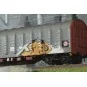 SBB 4-axle covered wagon (Rils type) delivered with graffiti - Riva... HR6681-SBB 4-axle covered wagon (Rils type) delivered with graffiti - Rivarossi HR6681