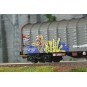 HR6681-SBB 4-axle covered wagon (Rils type) delivered with graffiti - Rivarossi HR6681