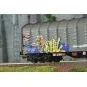SBB 4-axle covered wagon (Rils type) delivered with graffiti - Riva... HR6681-SBB 4-axle covered wagon (Rils type) delivered with graffiti - Rivarossi HR6681