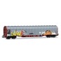 HR6681-SBB 4-axle covered wagon (Rils type) delivered with graffiti - Rivarossi HR6681