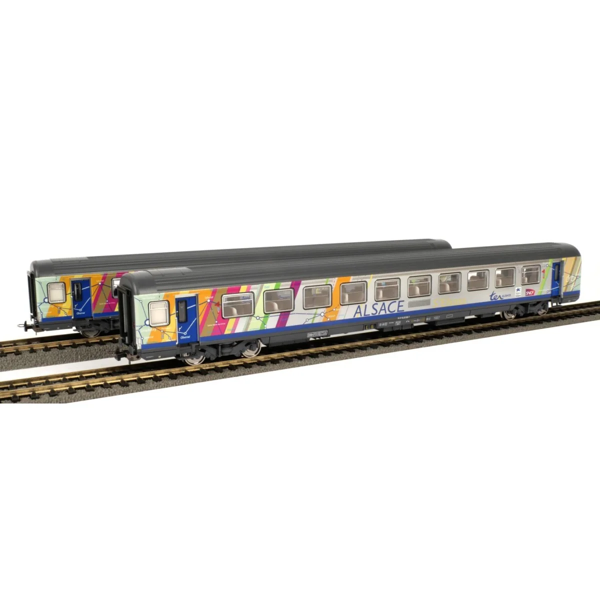 Piko 97143 Set of 2 Corail Alsace passenger cars, A10tu / B11tu, Ca...