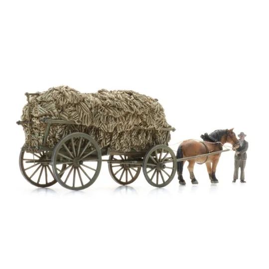 Arti_387.619-Artitec 387.619 Hay wagon with horse + figurine