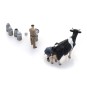 Arti_5870023-Artitec 5870023 Figures, Dairy Farmers with Cow and Milk Cans