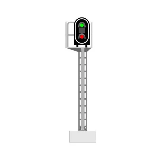 SNCF signal type A, 2 lights (green/red), MAFEN 913201 MAFEN_913201-SNCF signal type A, 2 lights (green/red), MAFEN 913201