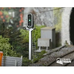 Signal SNCF type C, 6 feux (rouge/blanc/vert/rouge/jaune/blanc), MA...