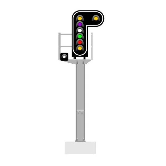 Signal SNCF type F, 8 LEDs (double jaune/violet/blanc/vert/rouge/jaune/œilleton), MAFEN 913212 MAFEN MAFEN_913212 - 7 MAFEN_913212-Signal SNCF type F, 8 LEDs (double jaune/violet/blanc/vert/rouge/jaune/œilleton), MAFEN 913212