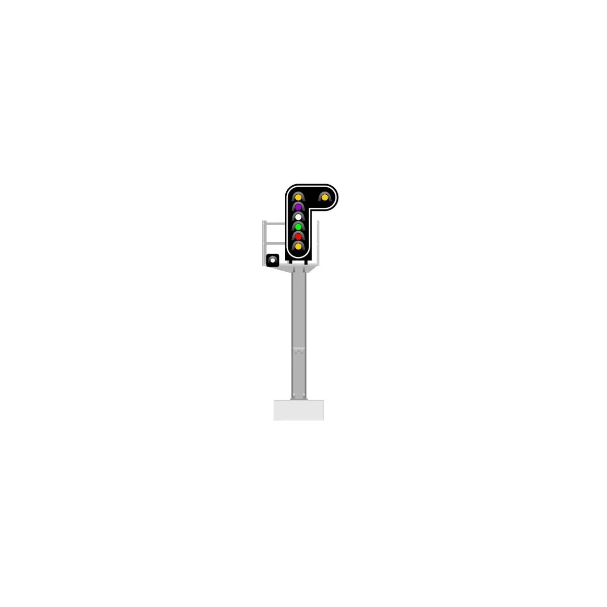 SNCF signal type F, 8 LEDs (double yellow/violet/white/green/red/ye... SNCF signal type F, 8 LEDs (double yellow/violet/white/green/red/ye...