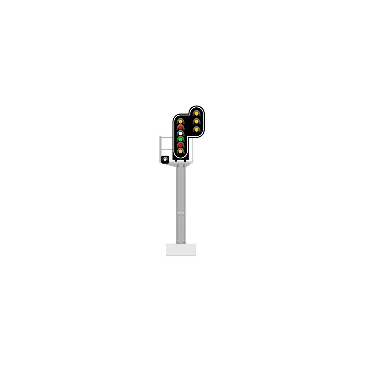 Signal SNCF type H, 10 feux (double jaune/rouge/blanc/vert/rouge/jaune/œilleton/double jaune), MAFEN 913216 MAFEN MAFEN_913216 -