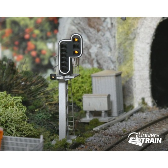 MAFEN_913216-SNCF signal type H, 10 lights (double yellow/red/white/green/red/yellow/eyelet/double yellow), MAFEN 913216