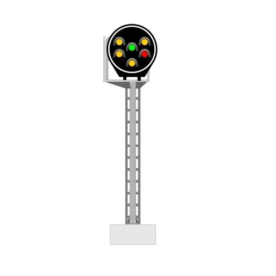 MAFEN_913222-SNCF Disc Signal, 6 lights (4 yellow/green/red), MAFEN 913222