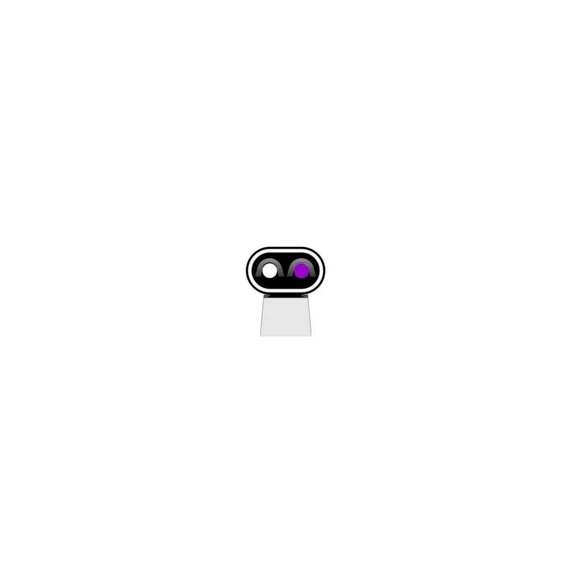 SNCF dwarf signal, 2 lights (white + violet), MAFEN 913223