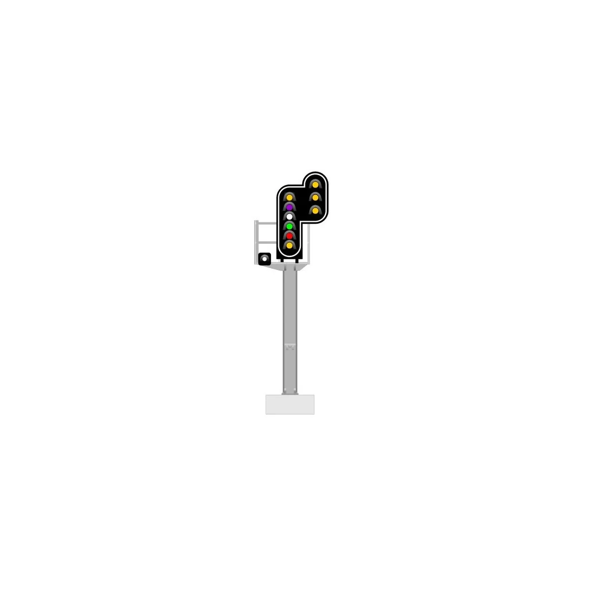 Signal SNCF type H, 10 feux (double jaune/violet/blanc/vert/rouge/jaune/œilleton/double jaune), MAFEN 913217 MAFEN MAFEN_913217 Signal SNCF type H, 10 feux (double jaune/violet/blanc/vert/rouge/jaune/œilleton/double jaune), MAFEN 913217 MAFEN MAFEN_913217