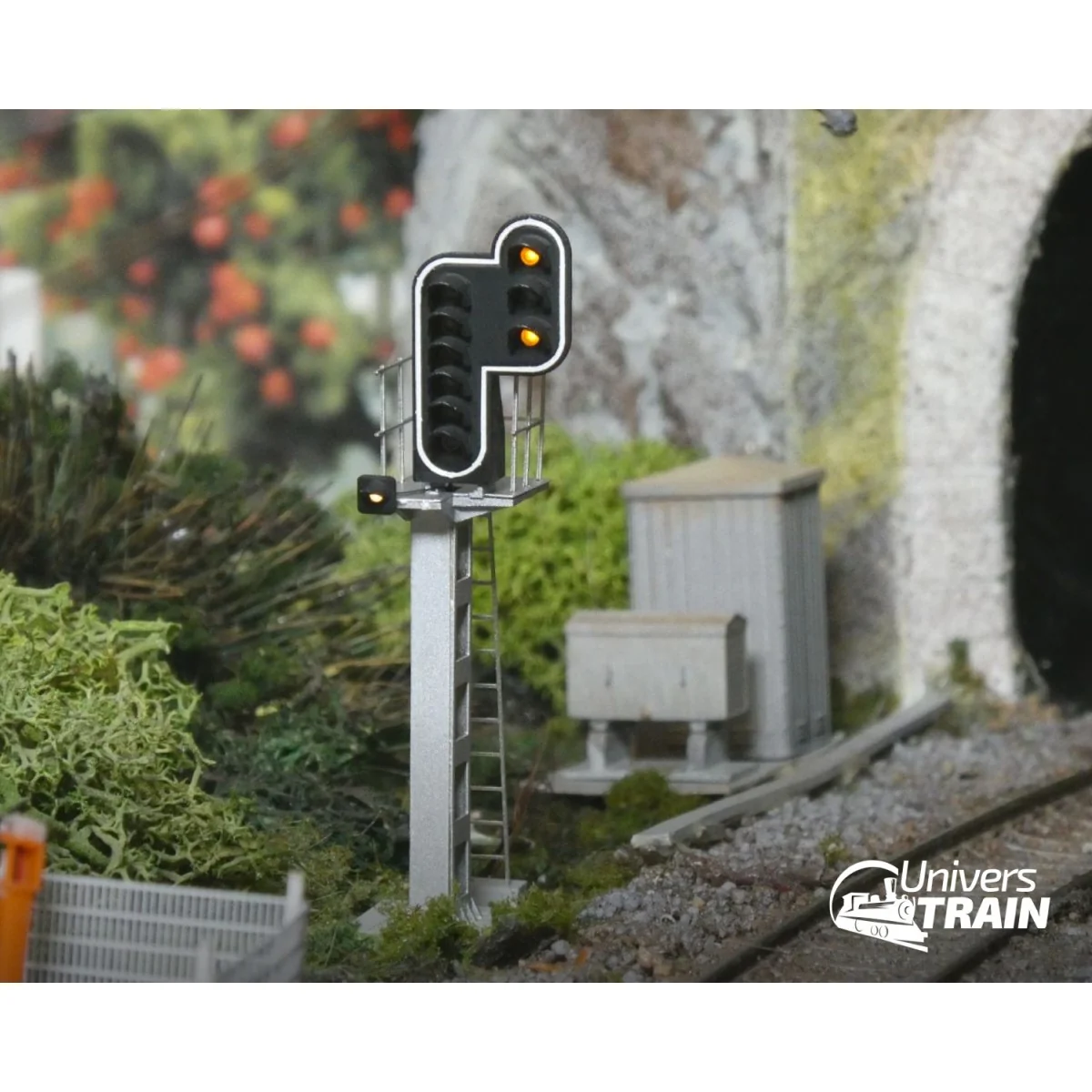 SNCF signal type H, 10 lights (double yellow/violet/white/green/red...