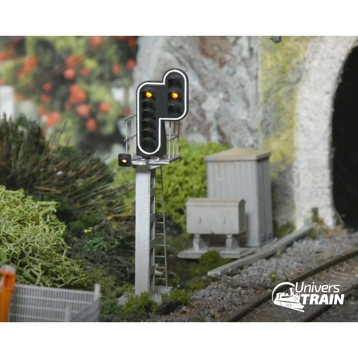 Signal SNCF type H, 10 feux (double jaune/violet/blanc/vert/rouge/j...