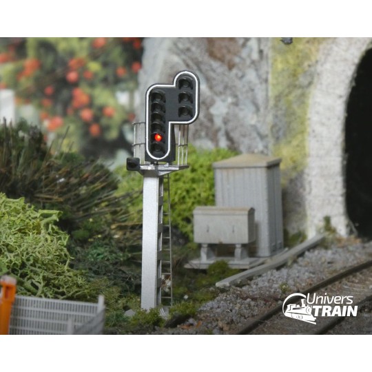 MAFEN_913217-SNCF signal type H, 10 lights (double yellow/violet/white/green/red/yellow/eyelet/double yellow), MAFEN 913217