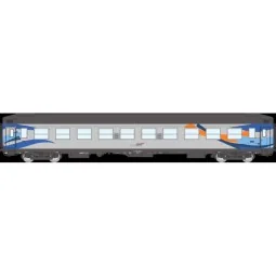 Voiture UIC couchette B9c9x, toit haut gris, CROISIERE, SNCF, logo casquette - Ree Modeles VB509 Ree Modeles VB-509 - 1