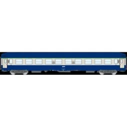 Voiture UIC couchette B9c9x, toit haut, livrée bleue, SNCF, logo encadré - Ree Modeles VB511 Ree Modeles VB-511 - 1
