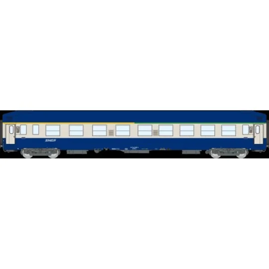 VB-514-Set of 2 UIC sleeping cars B9c9x / A4c4B5c5, high blue roof, SNCF, Nouille logo - Ree Modeles VB514