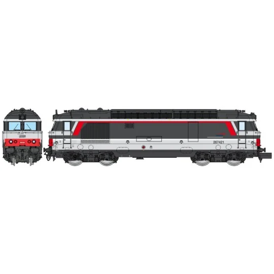 NW-338.S-Locomotive diesel BB 67421, livrée MULTISERVICE, NEVERS, digitale sonore, N 1/160 - REE Modeles NW338S