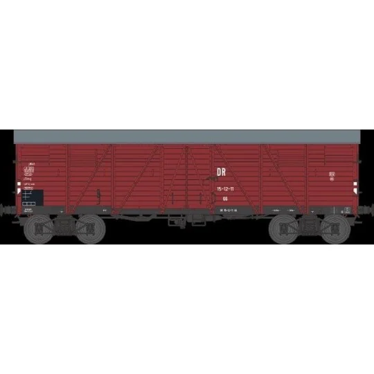 Ree models WB 527 Covered Wagon TP 2 Doors, bogies, th. III, DR WB-527-Ree models WB 527 Covered Wagon TP 2 Doors, bogies, th. III, DR