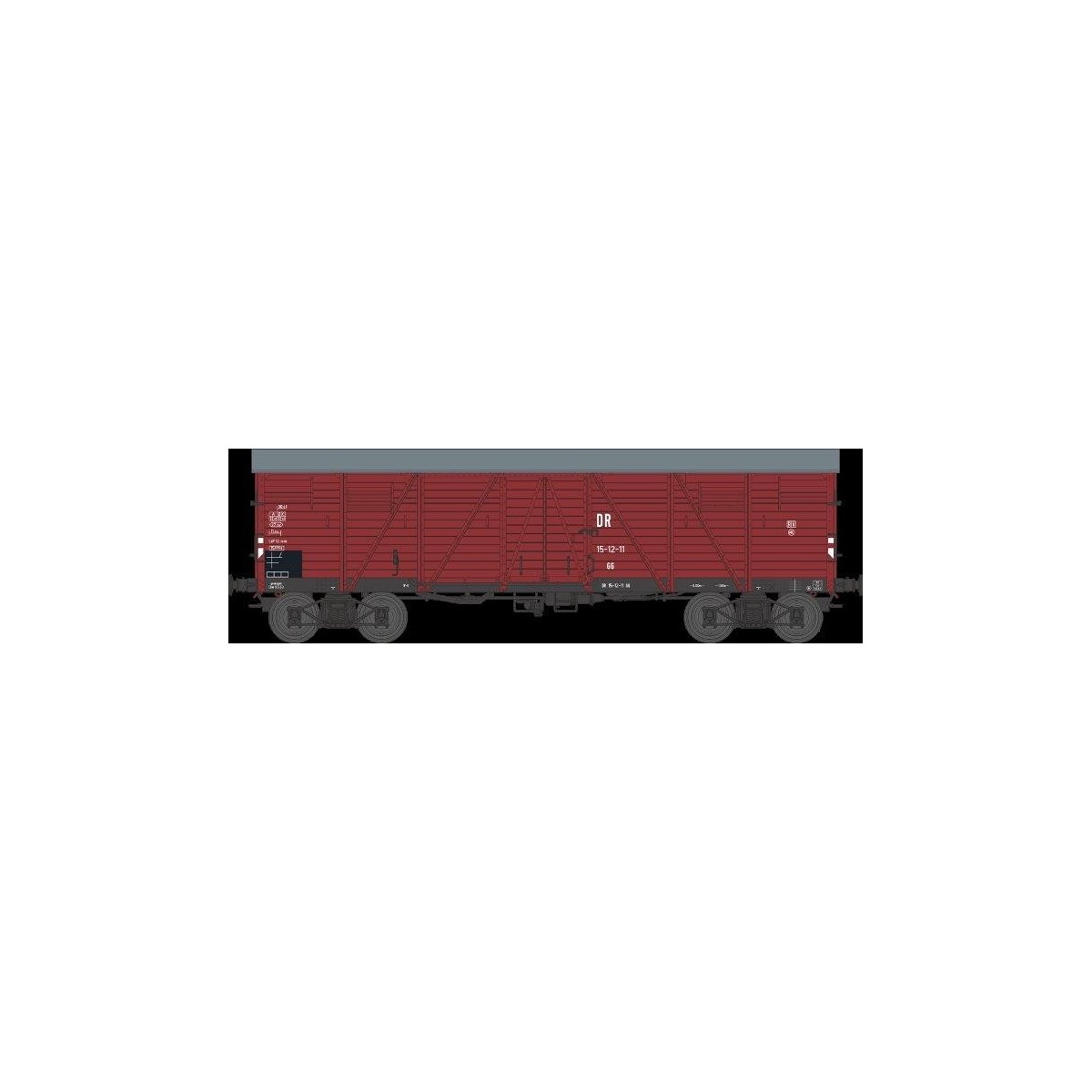 Ree modeles WB 527 Wagon Couvert TP 2 Portes, bogies, ep. III, DR Ree Modeles WB-527 - 3