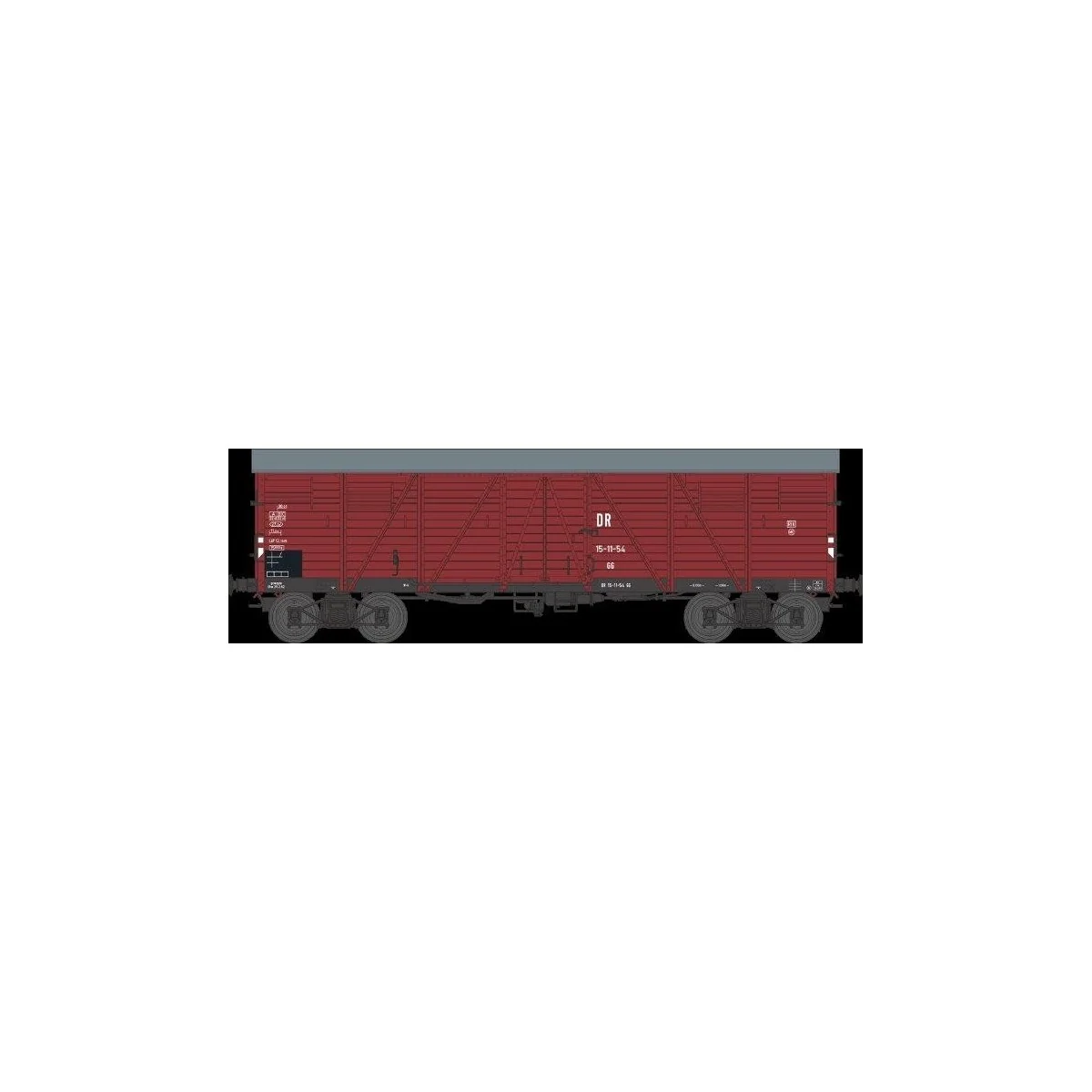 Ree models WB 528 Covered Wagon TP 2 Doors, bogies, th. III, DR Ree models WB 528 Covered Wagon TP 2 Doors, bogies, th. III, DR