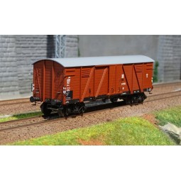 Ree models WB 528 Covered Wagon TP 2 Doors, bogies, th. III, DR -...