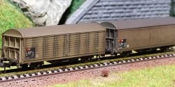 MiniTrix 15307 Set of 2 sliding-wall wagons Hbis-v, SBB SB...