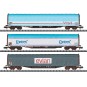 Trix_15375-copy of MiniTrix 15282 Set de 3 wagons à parois coulissantes, SBB, Cargo, échelle N