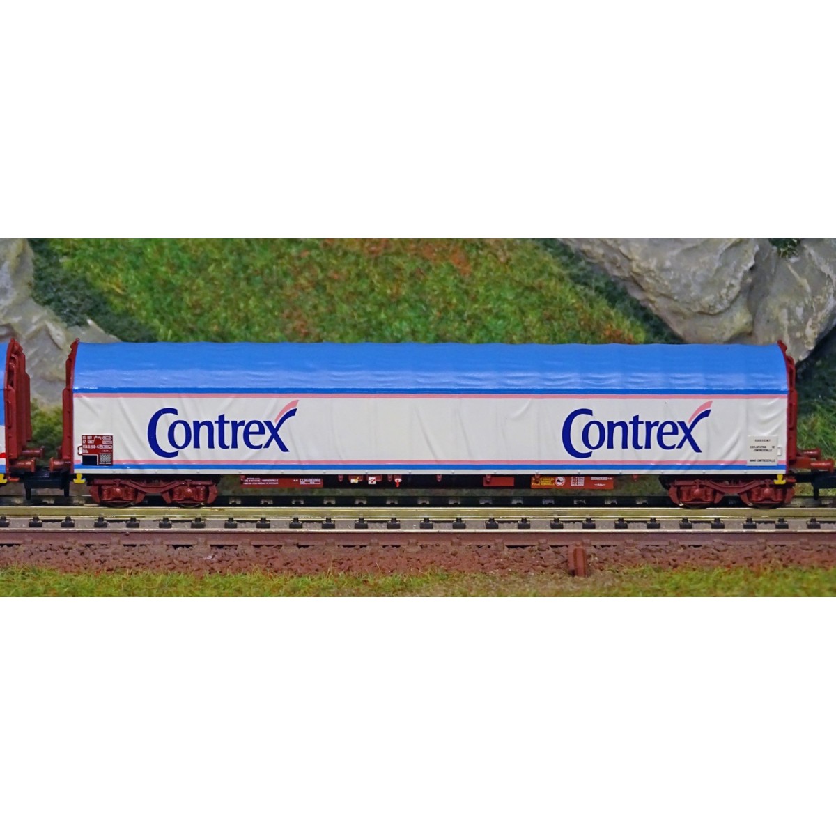 MiniTrix 15375 Set of 3 sliding-sided wagons "Transport of...