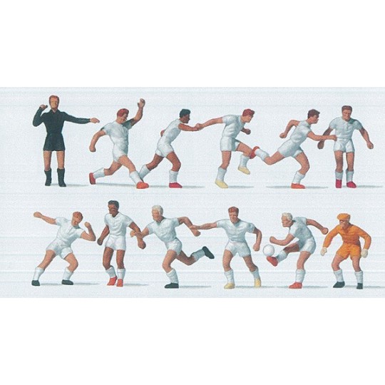 Preiser_10762-copy of Preiser 10760 Personnages, Equipe de foot bleu rouge / bleu