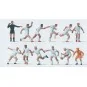 Preiser 10762 Characters, Football team white / white Preiser_10762-Preiser 10762 Characters, Football team white / white