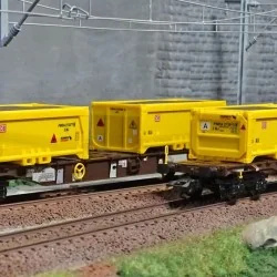 Trix 24136 Set de 2 wagons porte-conteneurs "Terrassement Stuttgart 21", AAE Trix Trix_24136 - 1