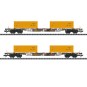 Trix_24138-copy of Trix 24136 Set de 2 wagons porte-conteneurs "Terrassement Stuttgart 21", AAE