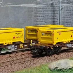 Trix 24138 Set de 2 wagons porte-conteneurs "Terrassement Stuttgart 21", AAE Trix Trix_24138 - 1