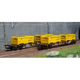 Trix 24138 Set of 2 container wagons "Earthworks Stuttgart...