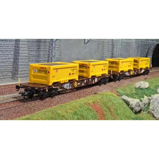 Trix_24138-copy of Trix 24136 Set of 2 container wagons "Earthworks Stuttgart 21", AAE
